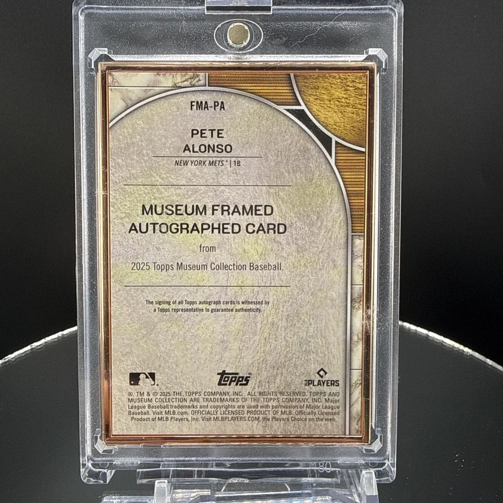 2025 Topps Certified Autograph Pete Alonso Museum Framed Autograph Card 30/35